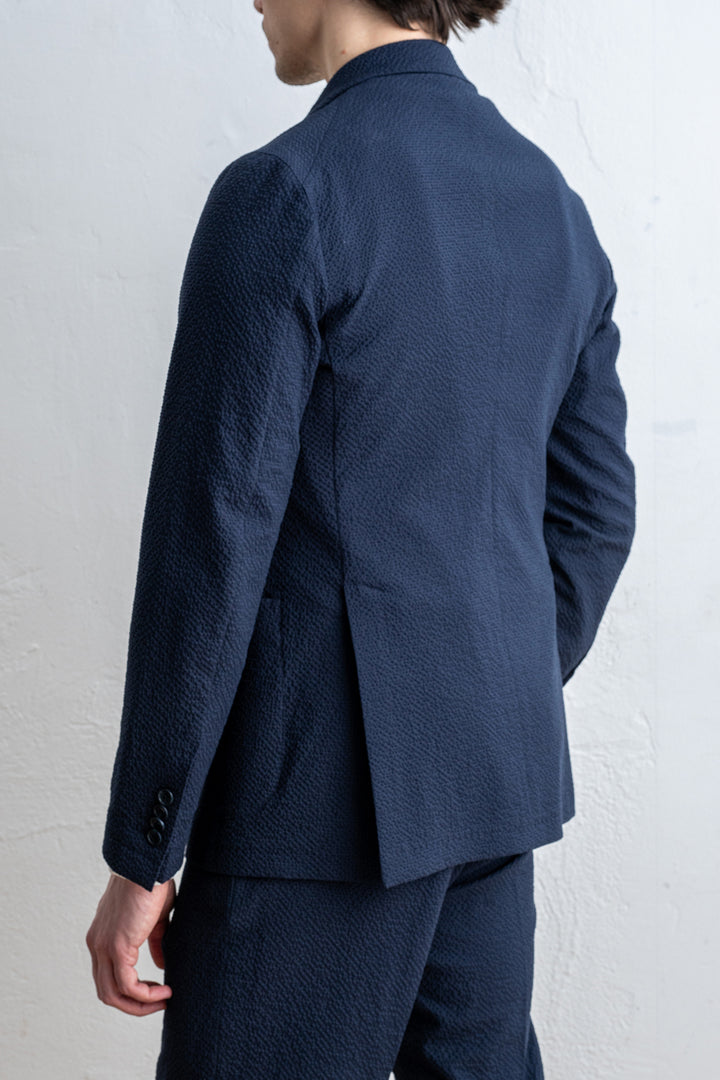 Dakar Seersucker Suit Navy