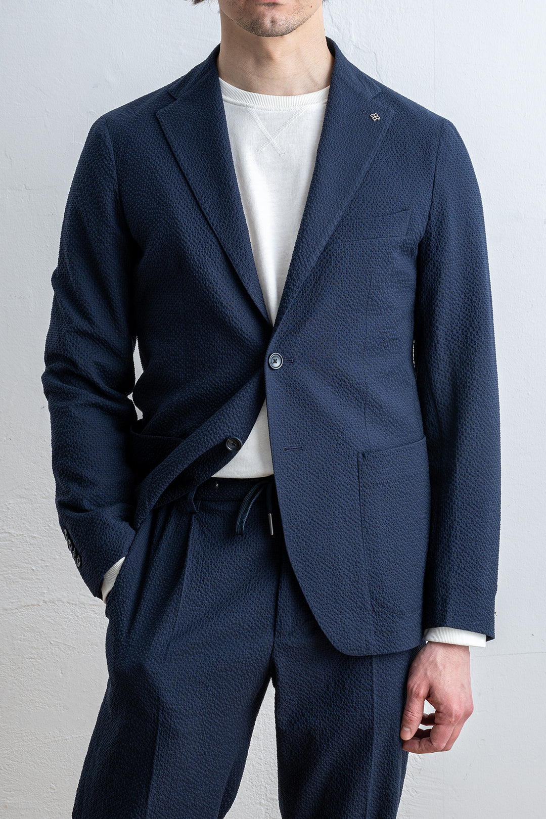 Dakar Seersucker Suit Navy