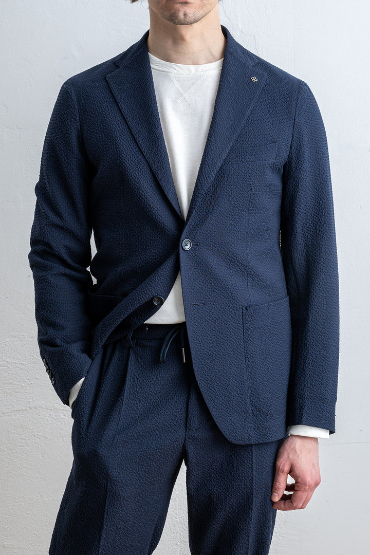 Dakar Seersucker Suit Navy