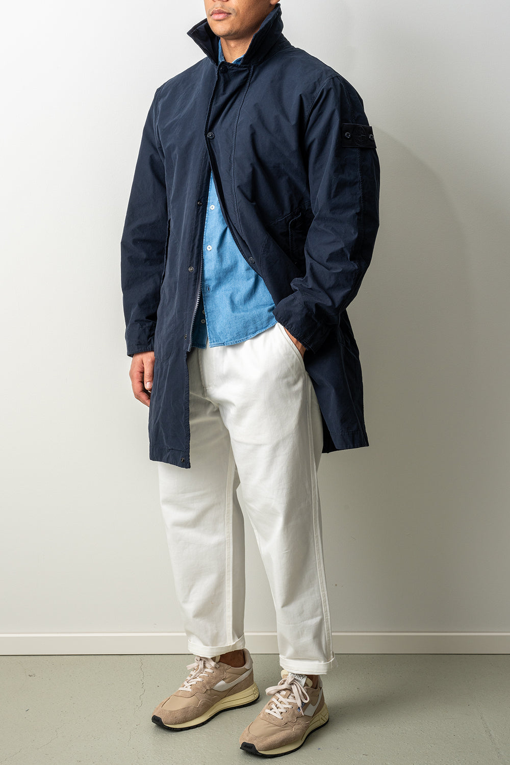 David Light-TC Ghost Long Coat 7100005 Navy Blue