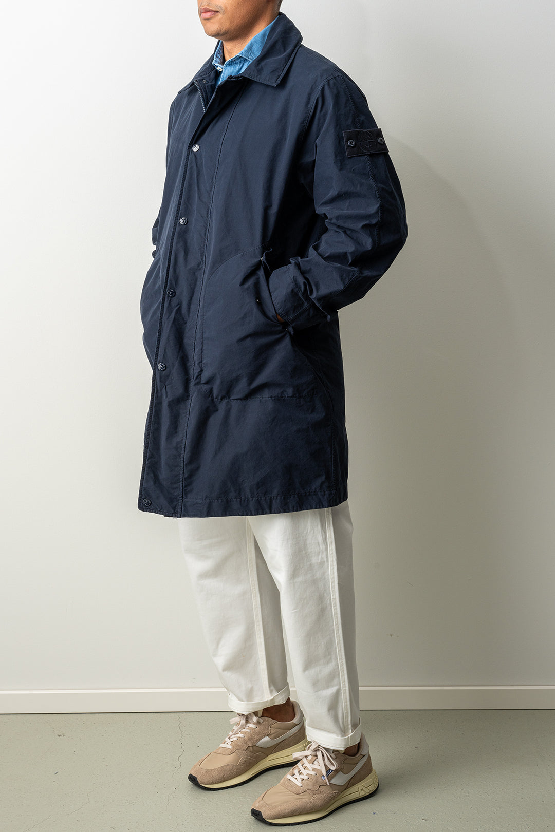 David Light-TC Ghost Long Coat 7100005 Navy Blue