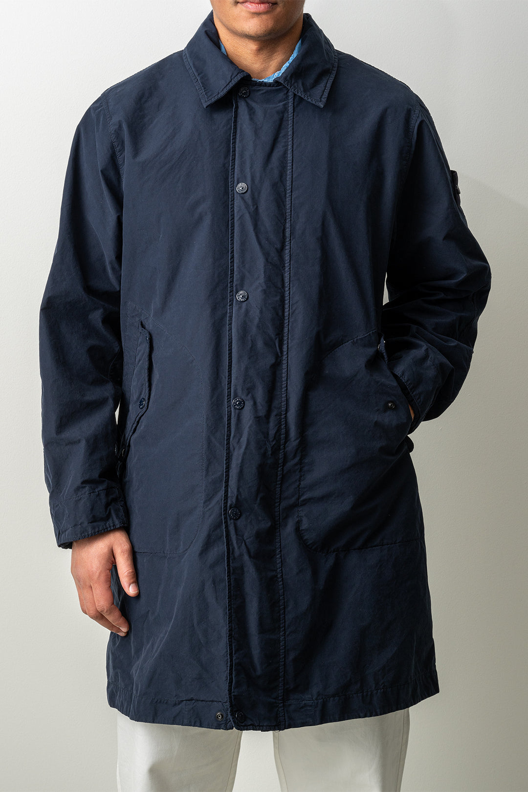 David Light-TC Ghost Long Coat 7100005 Navy Blue