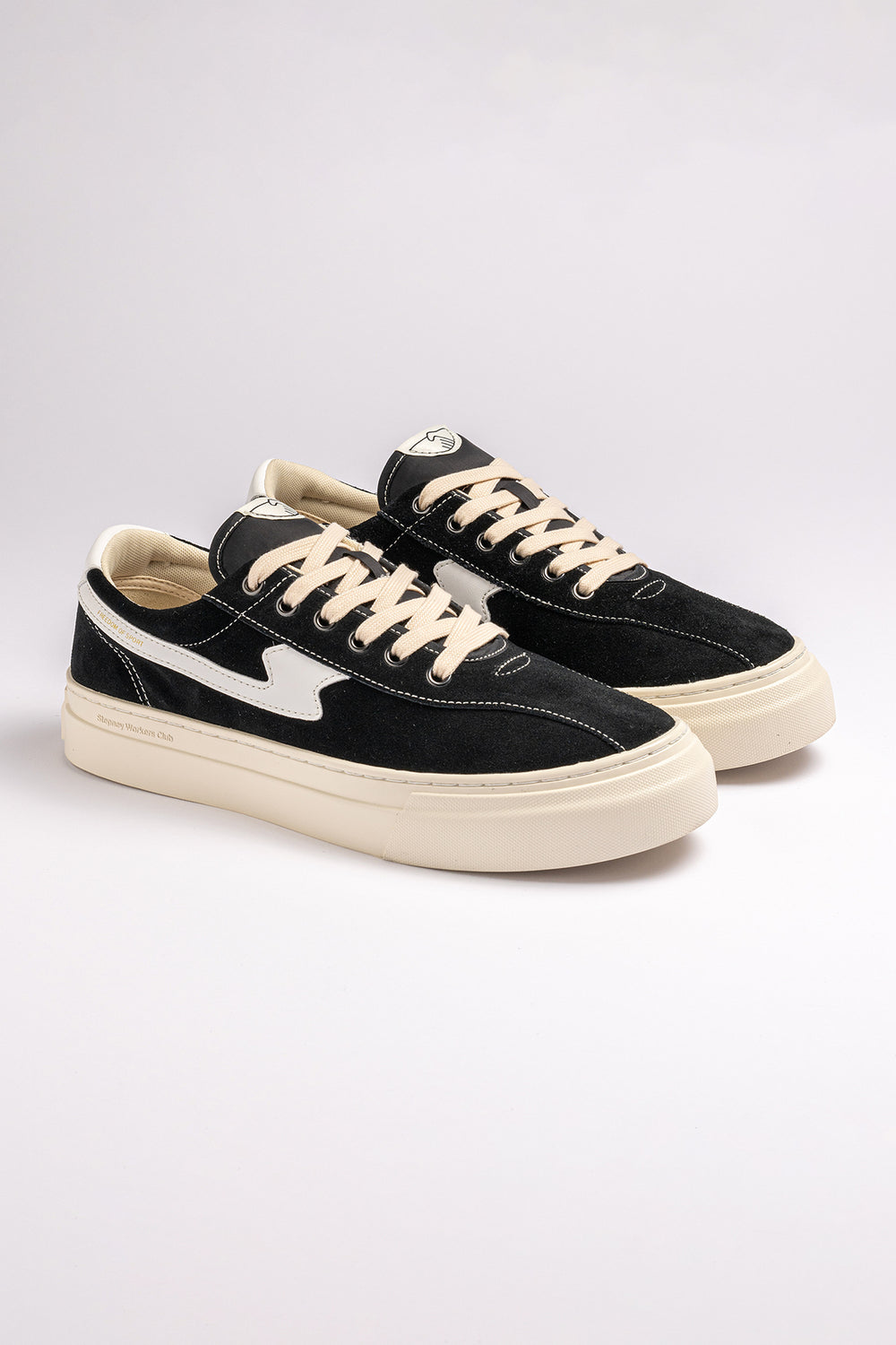 Dellow S-Strike Cup Suede Sneaker Black/White