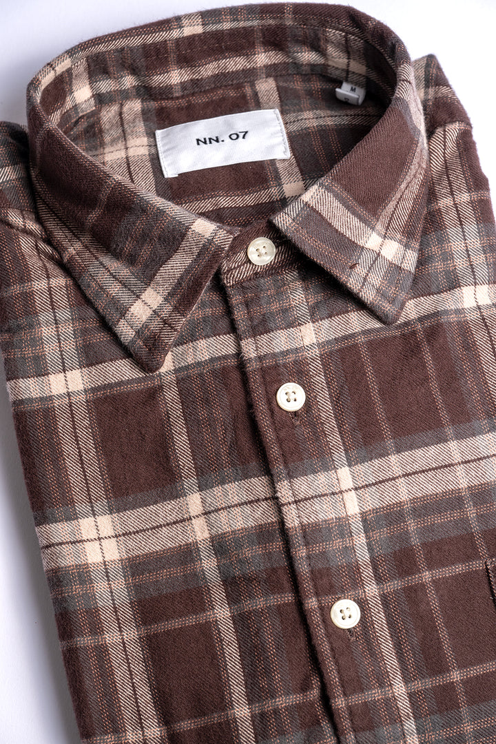 Deon 5465 Flannel Shirt Dusky Port