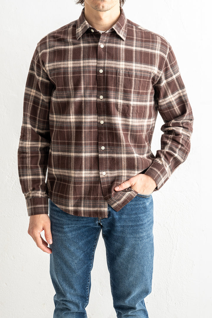 Deon 5465 Flannel Shirt Dusky Port