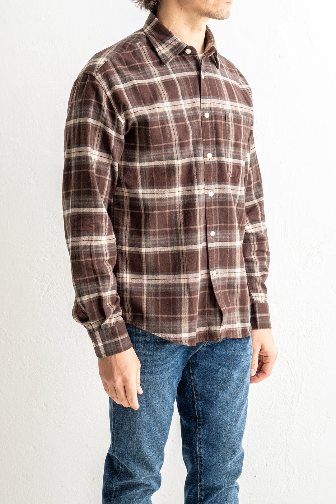 Deon 5465 Flannel Shirt Dusky Port
