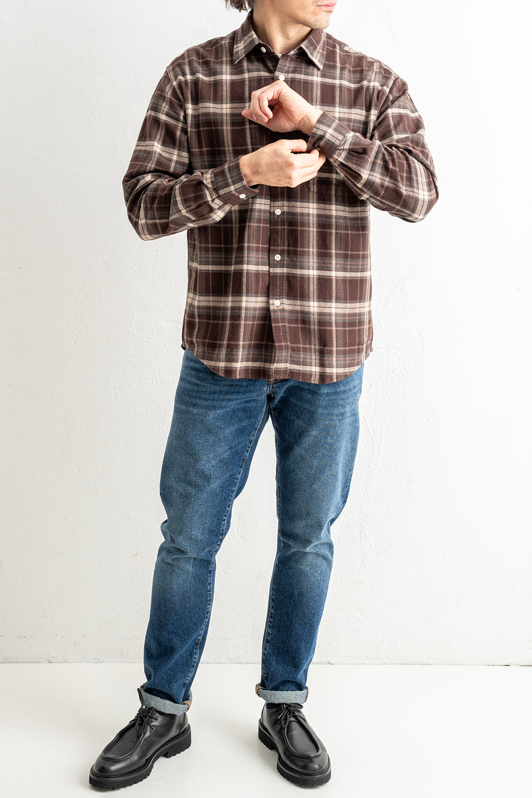Deon 5465 Flannel Shirt Dusky Port