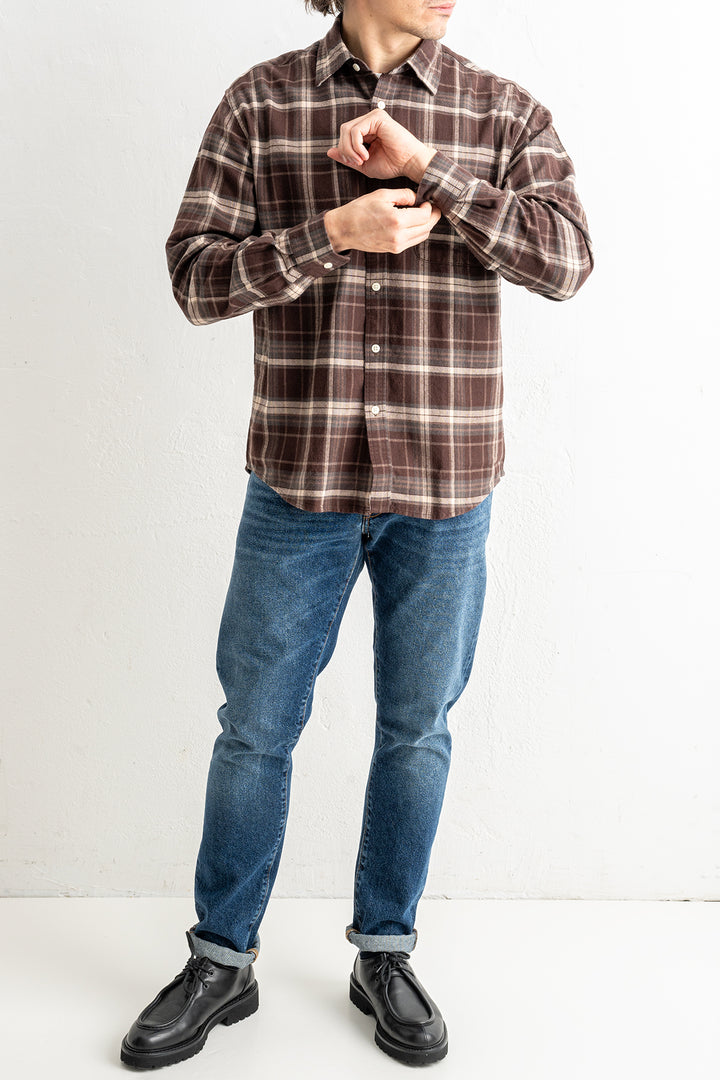 Deon 5465 Flannel Shirt Dusky Port