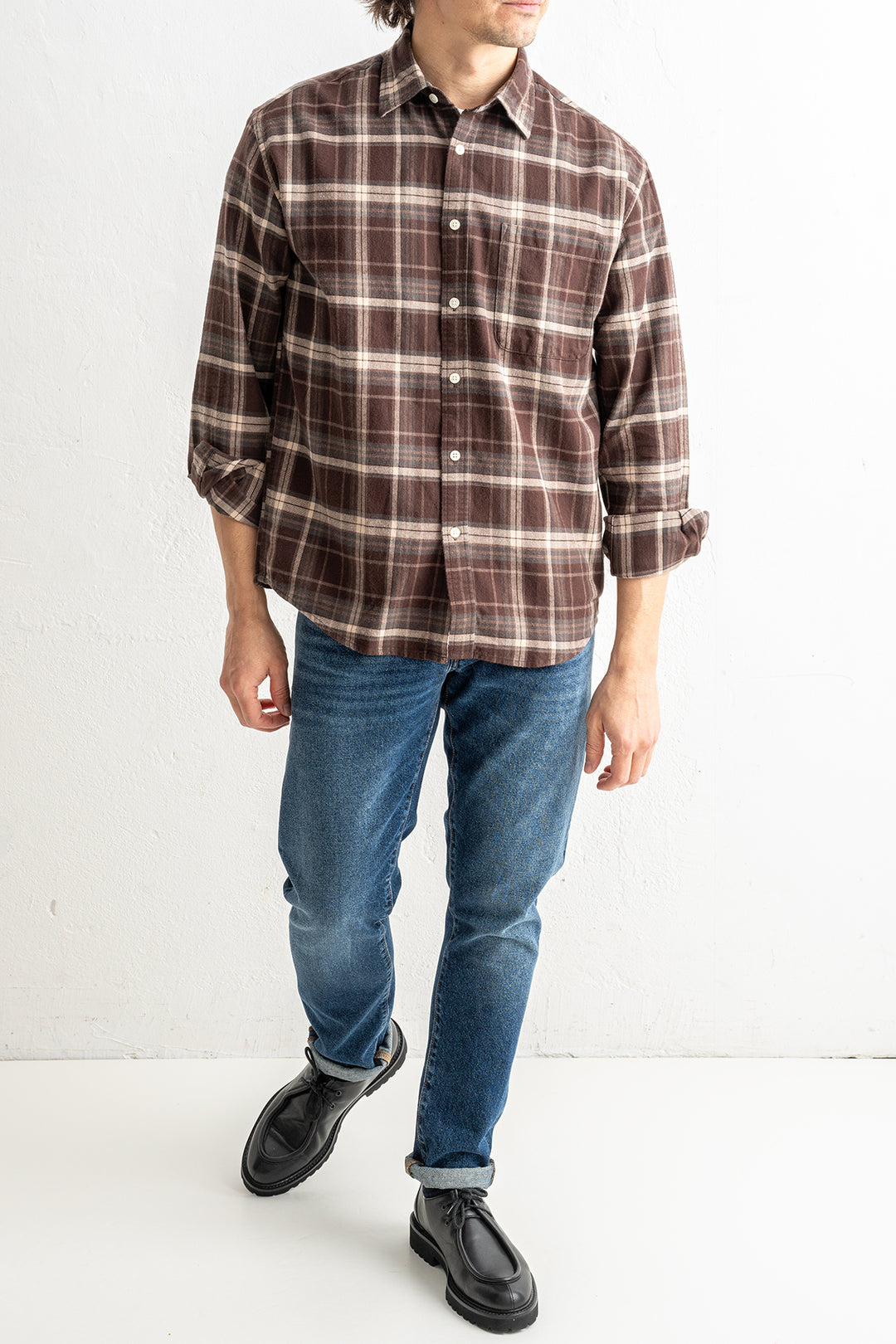 Deon 5465 Flannel Shirt Dusky Port
