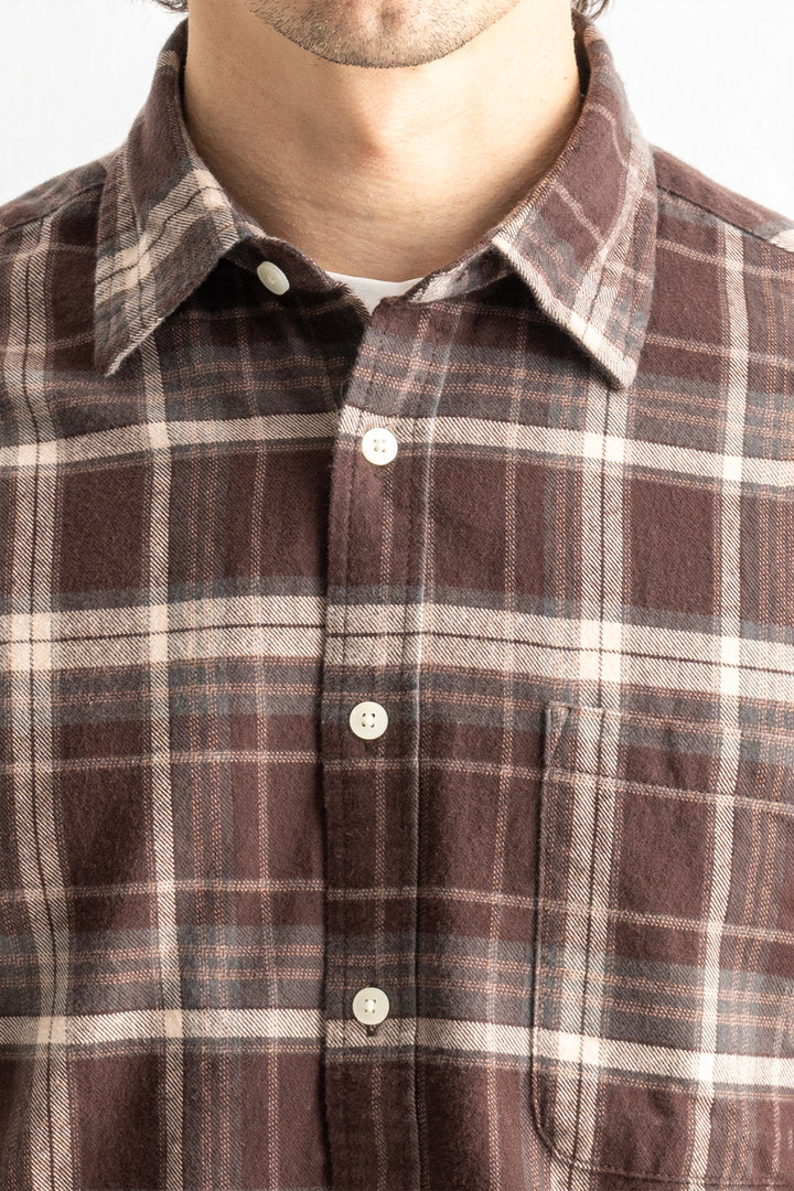 Deon 5465 Flannel Shirt Dusky Port