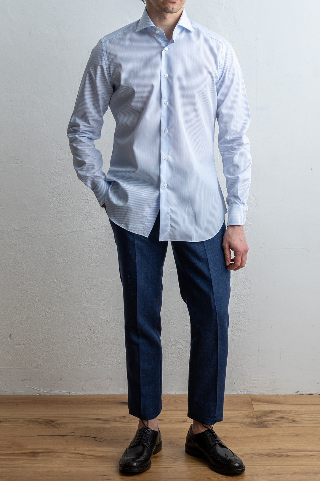 Dobby Wrinklefree Shirt LIGHT BLUE