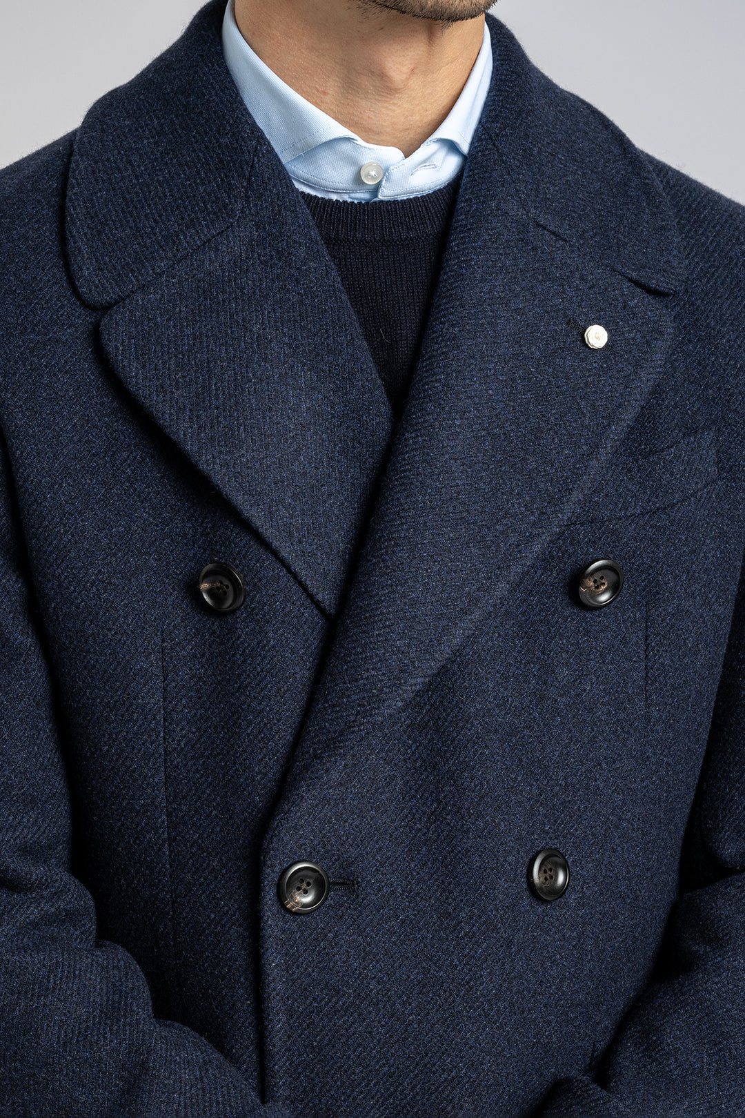 Double Breasted Overcoat Navy