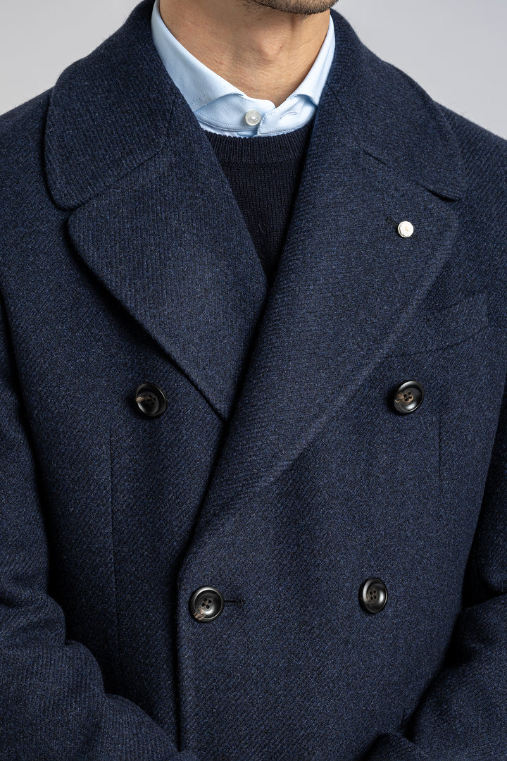 Double Breasted Overcoat Navy