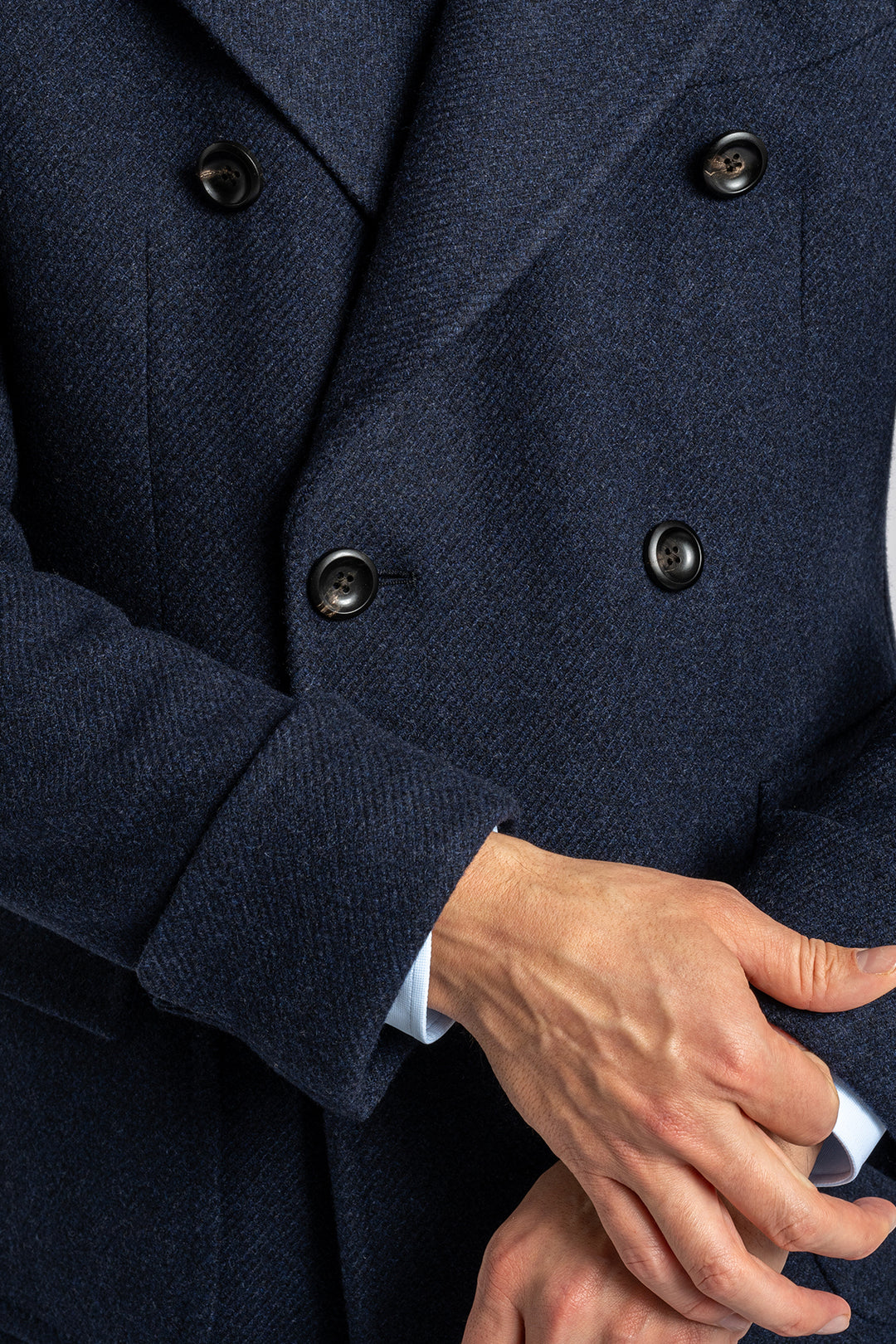 Double Breasted Overcoat Navy