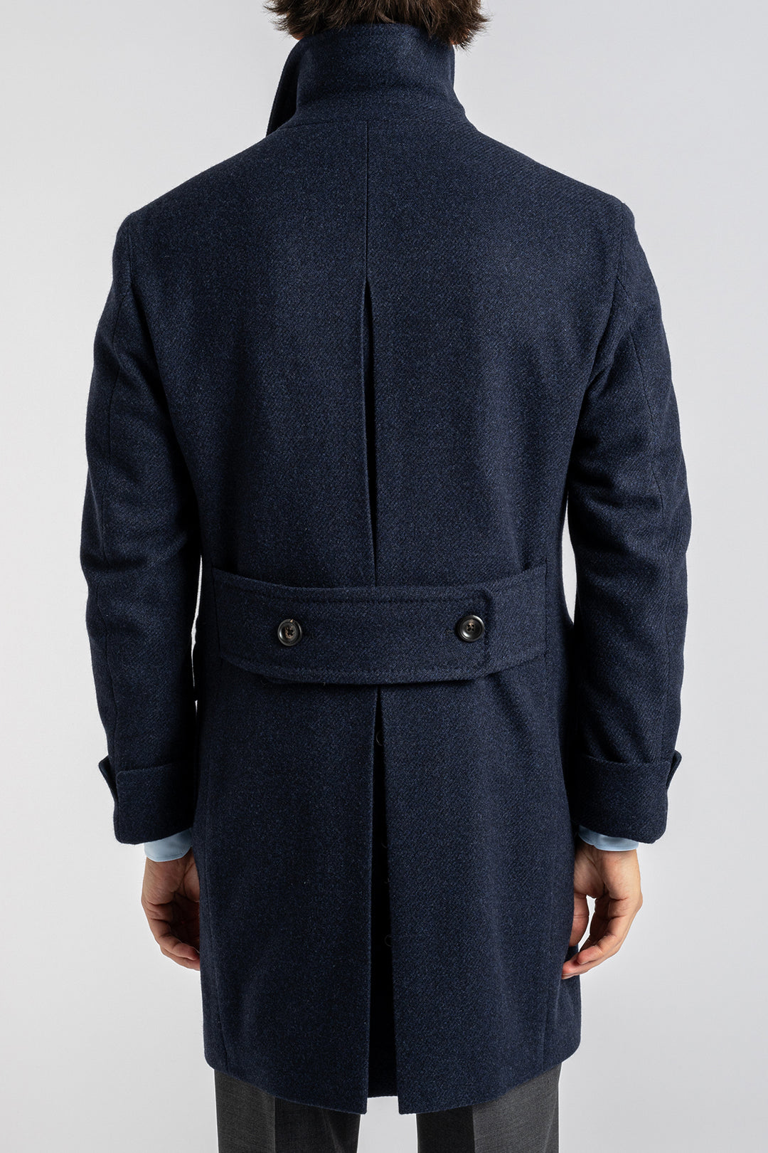 Double Breasted Overcoat Navy
