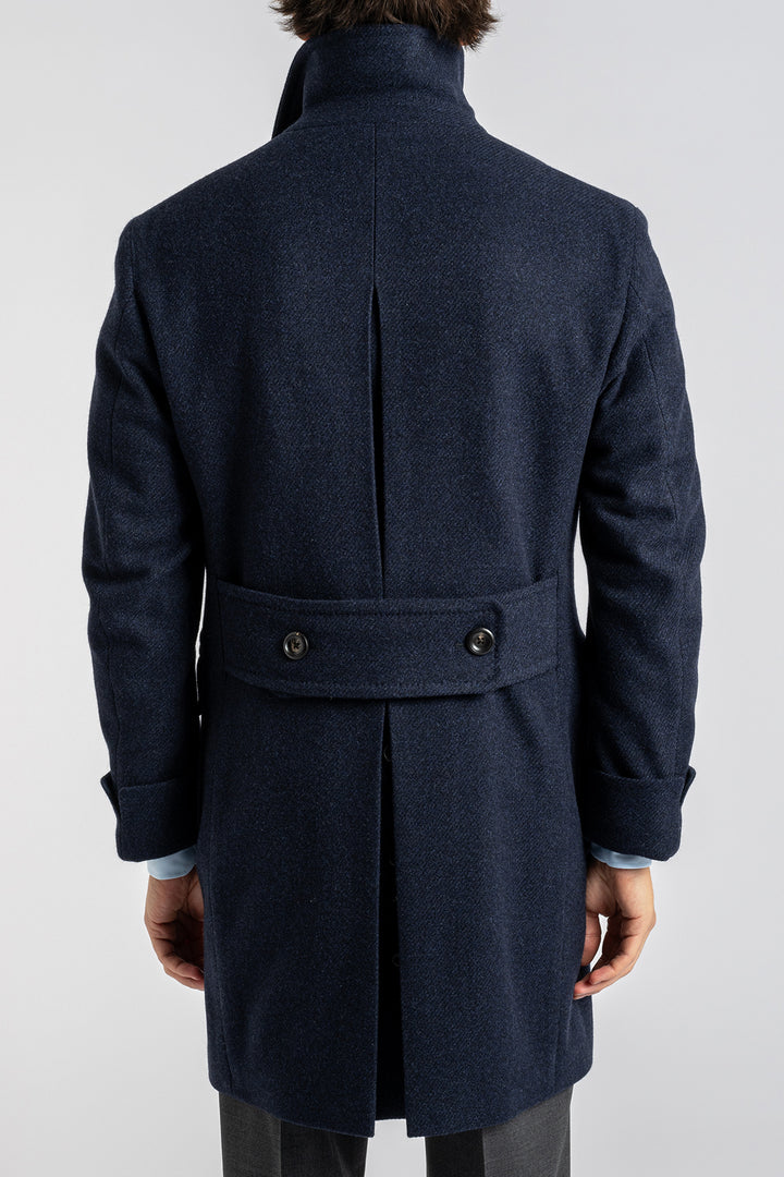 Double Breasted Overcoat Navy