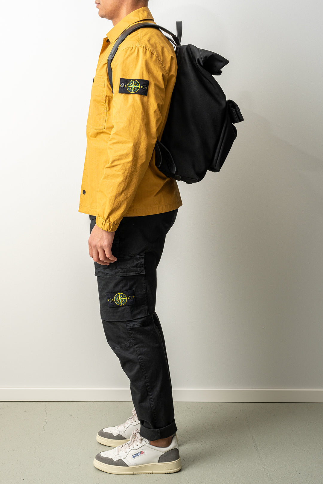 Double-Coated Cotton Ripstop Overshirt 1200018 Mustard