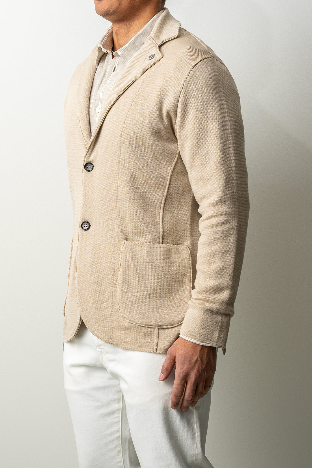 Dwayne Knitted Jacket Beige