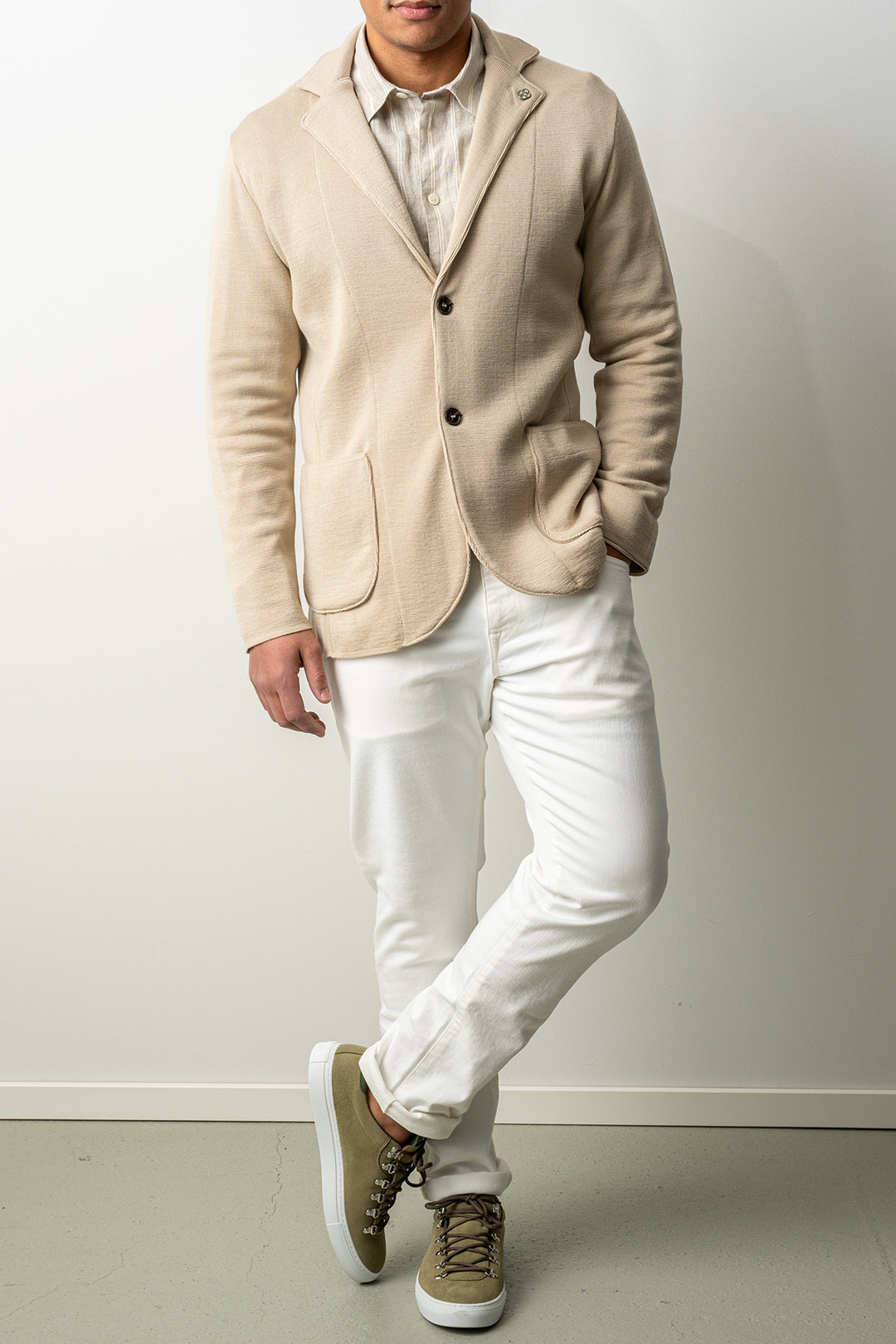 Dwayne Knitted Jacket Beige