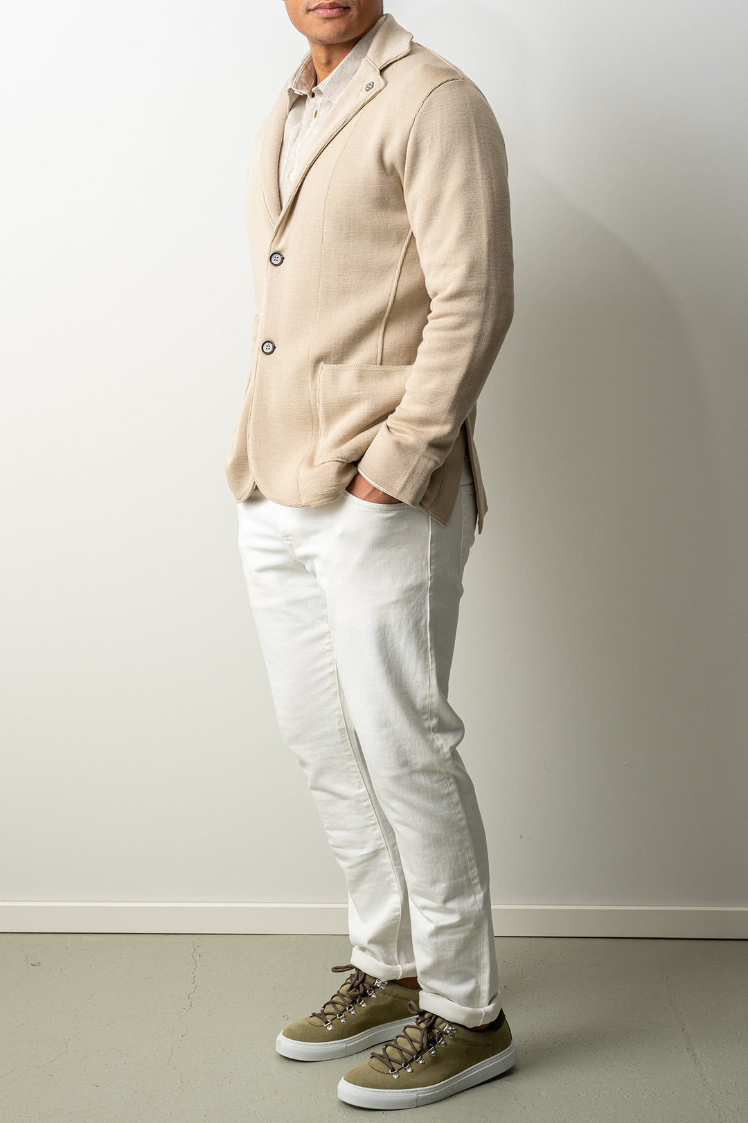 Dwayne Knitted Jacket Beige