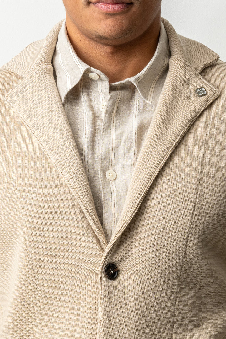 Dwayne Knitted Jacket Beige