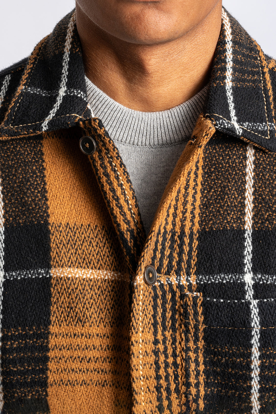 Earth Check Uniform Jacket Brown