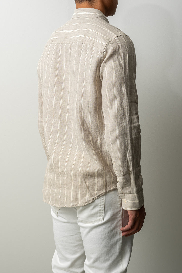 Enzo Shirt 5728 Oat Stripe