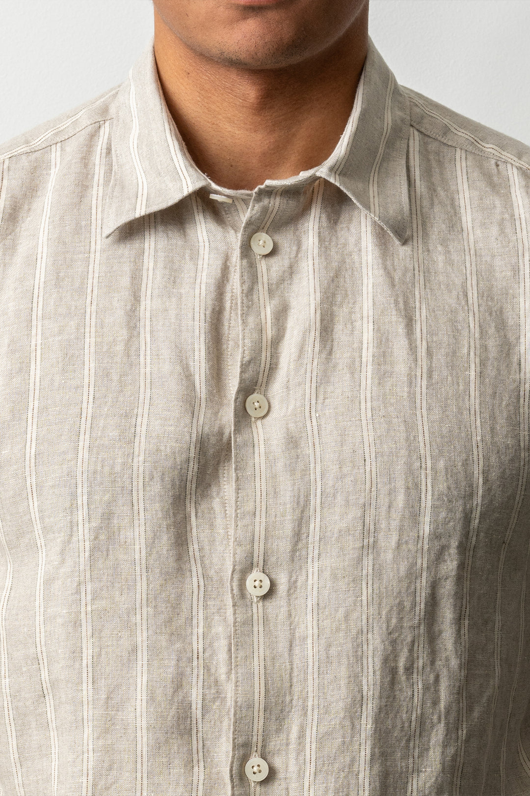 Enzo Shirt 5728 Oat Stripe