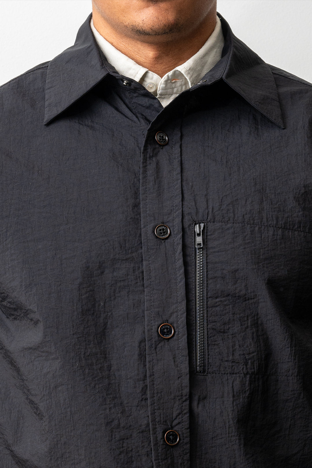 Filey Crepe Nylon Shirt Black