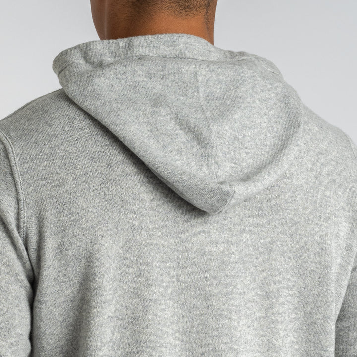 Luxury Wool Cashmere Hoodie With Zip PEARL