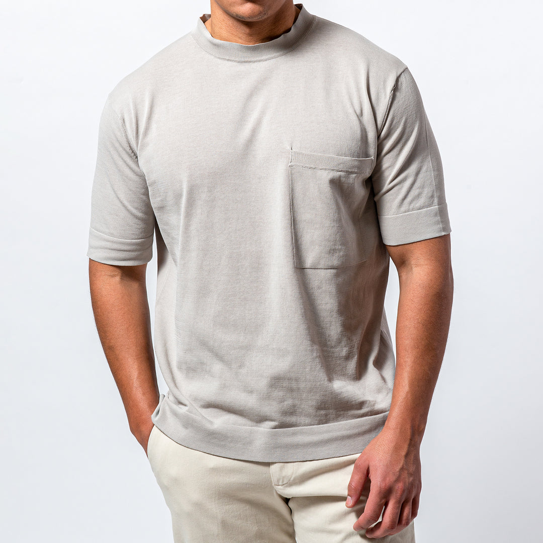 Oversize Crepe T-shirt TAUPE