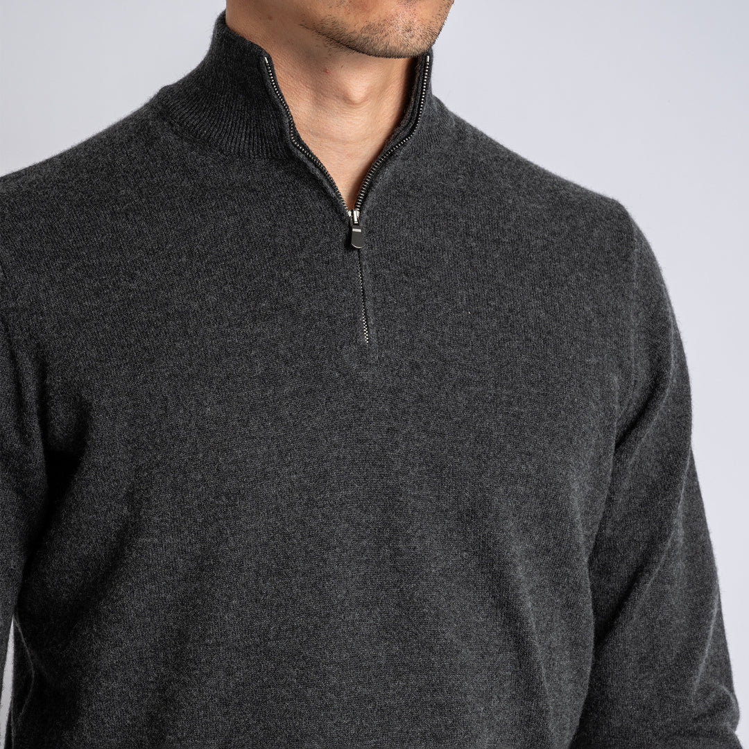 Wool Half Zip Antracite