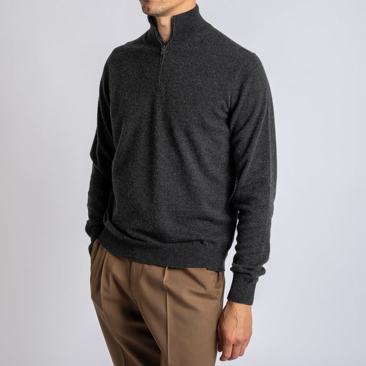 Wool Half Zip Antracite