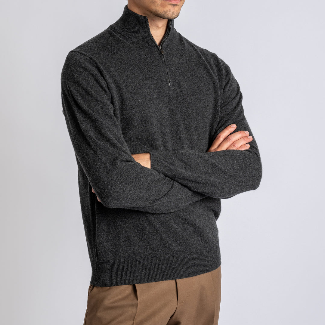 Wool Half Zip Antracite