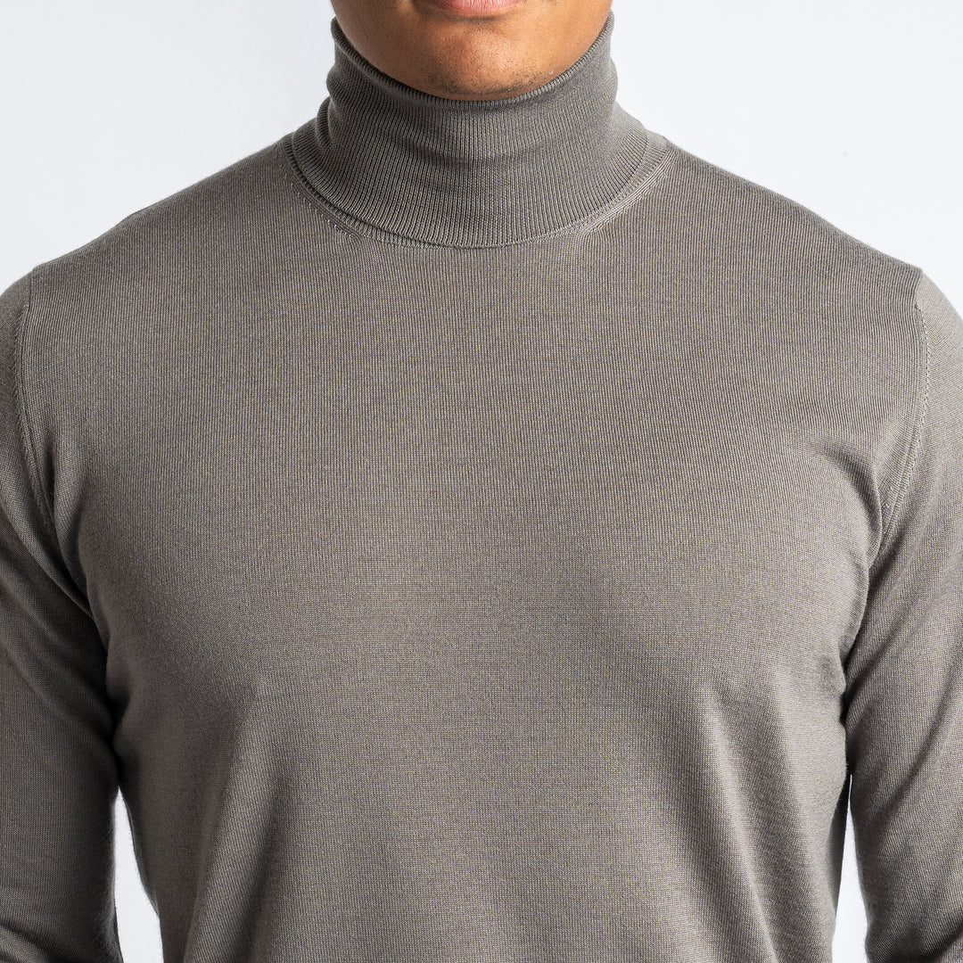 LUXURY WOOL TURTLE NECK TORTORA