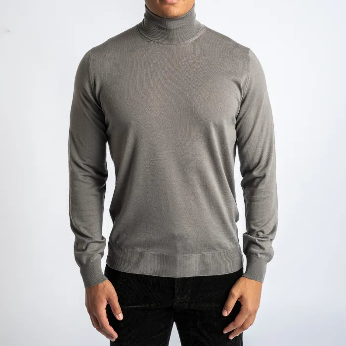 LUXURY WOOL TURTLE NECK TORTORA