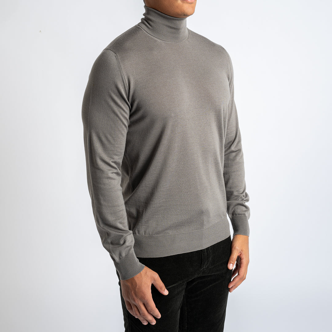 LUXURY WOOL TURTLE NECK TORTORA