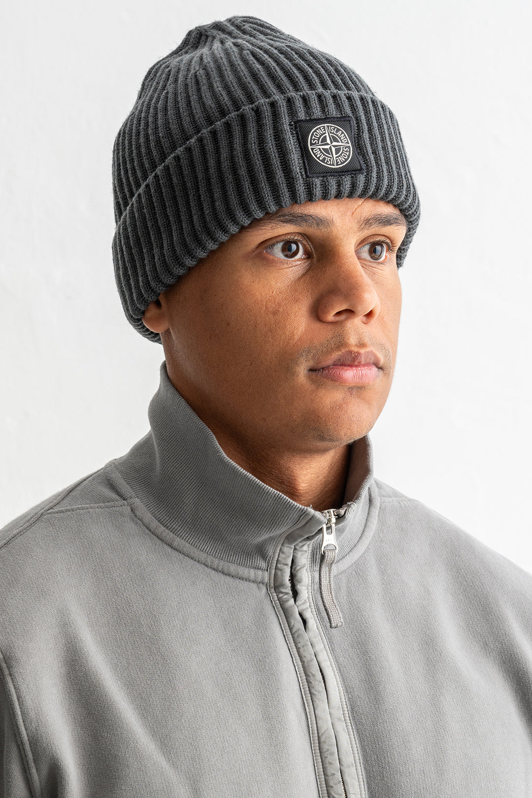 Full Ribb RWS Wool Beanie N100002 LEAD GREY