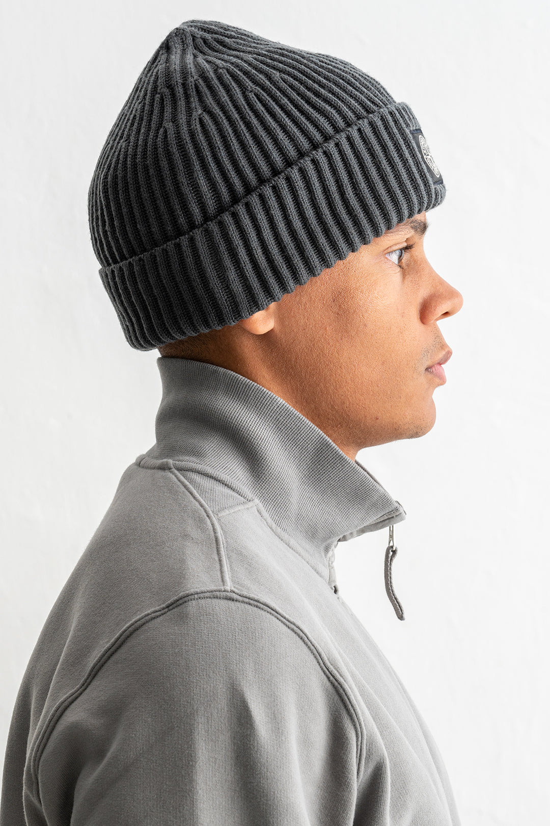 Full Ribb RWS Wool Beanie N100002 LEAD GREY