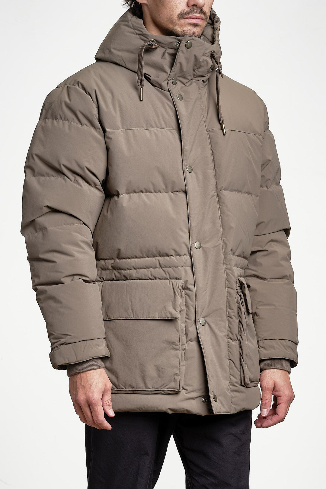 Classic Down Parka Faded Taupe – GANT, sidan