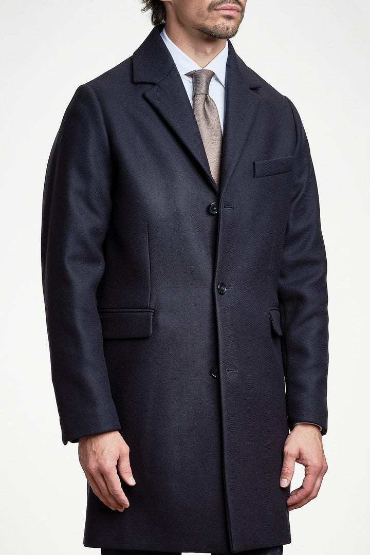 Classic Wool Coat Evening Blue – GANT, sidan