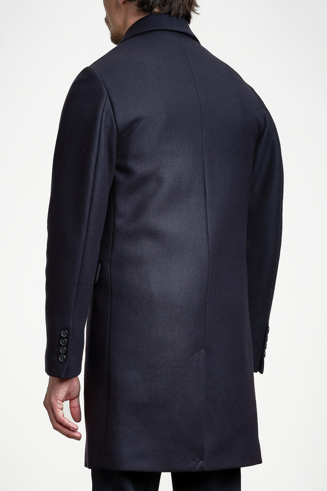 Classic Wool Coat Evening Blue – GANT, bakifrån