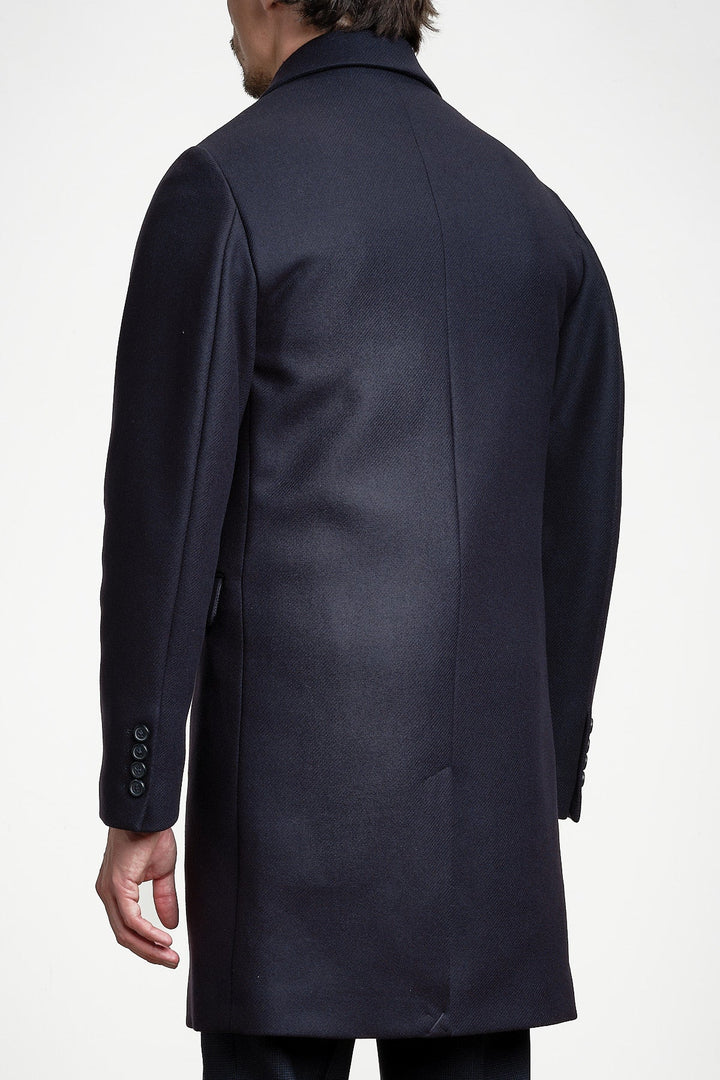 Classic Wool Coat Evening Blue – GANT, bakifrån