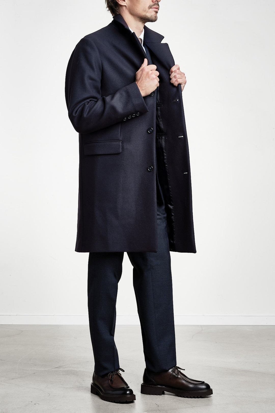 Classic Wool Coat Evening Blue – GANT, detalj