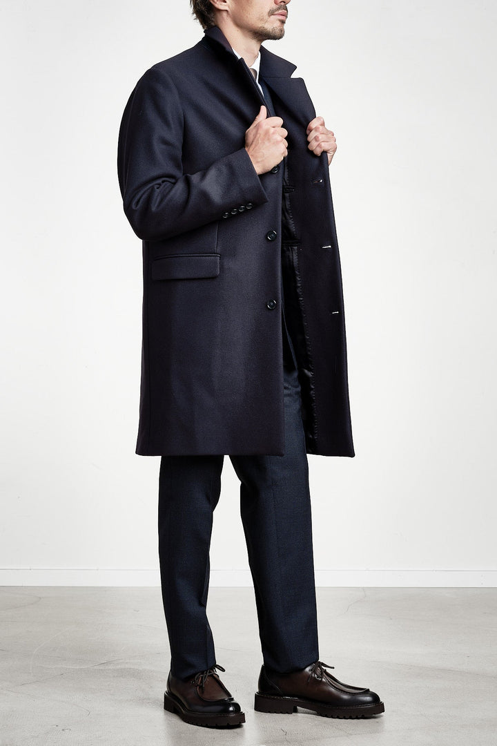 Classic Wool Coat Evening Blue – GANT, detalj
