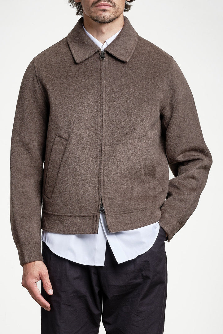 Handstitched Jacket Shadow Brown – GANT, framifrån