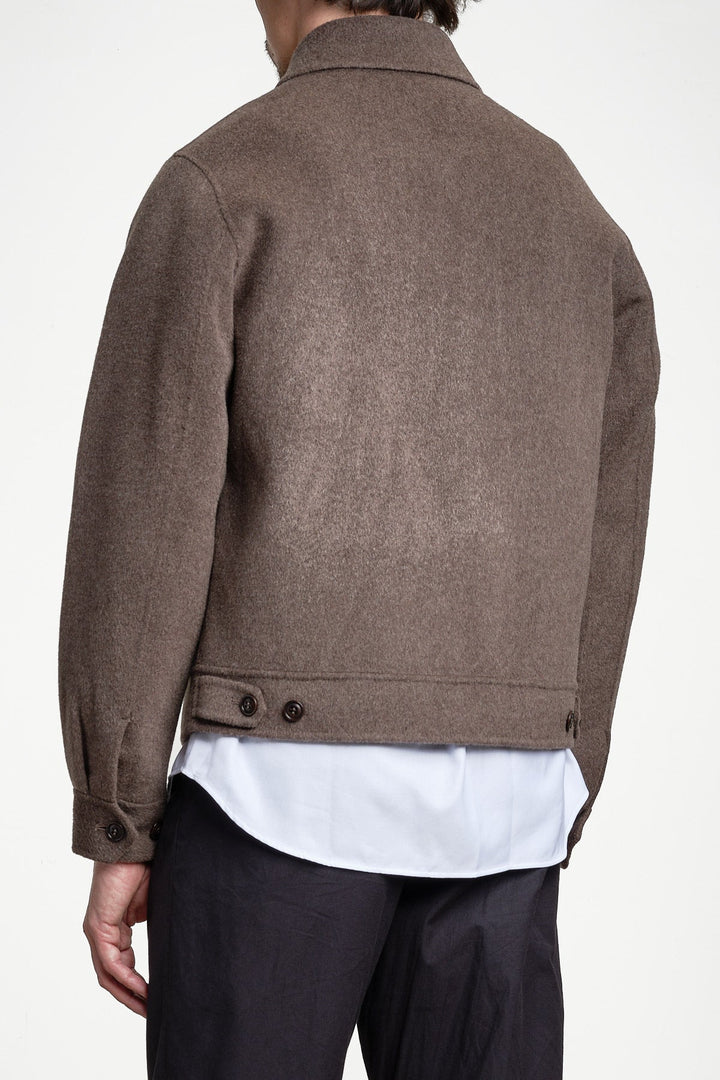 Handstitched Jacket Shadow Brown – GANT, bakifrån