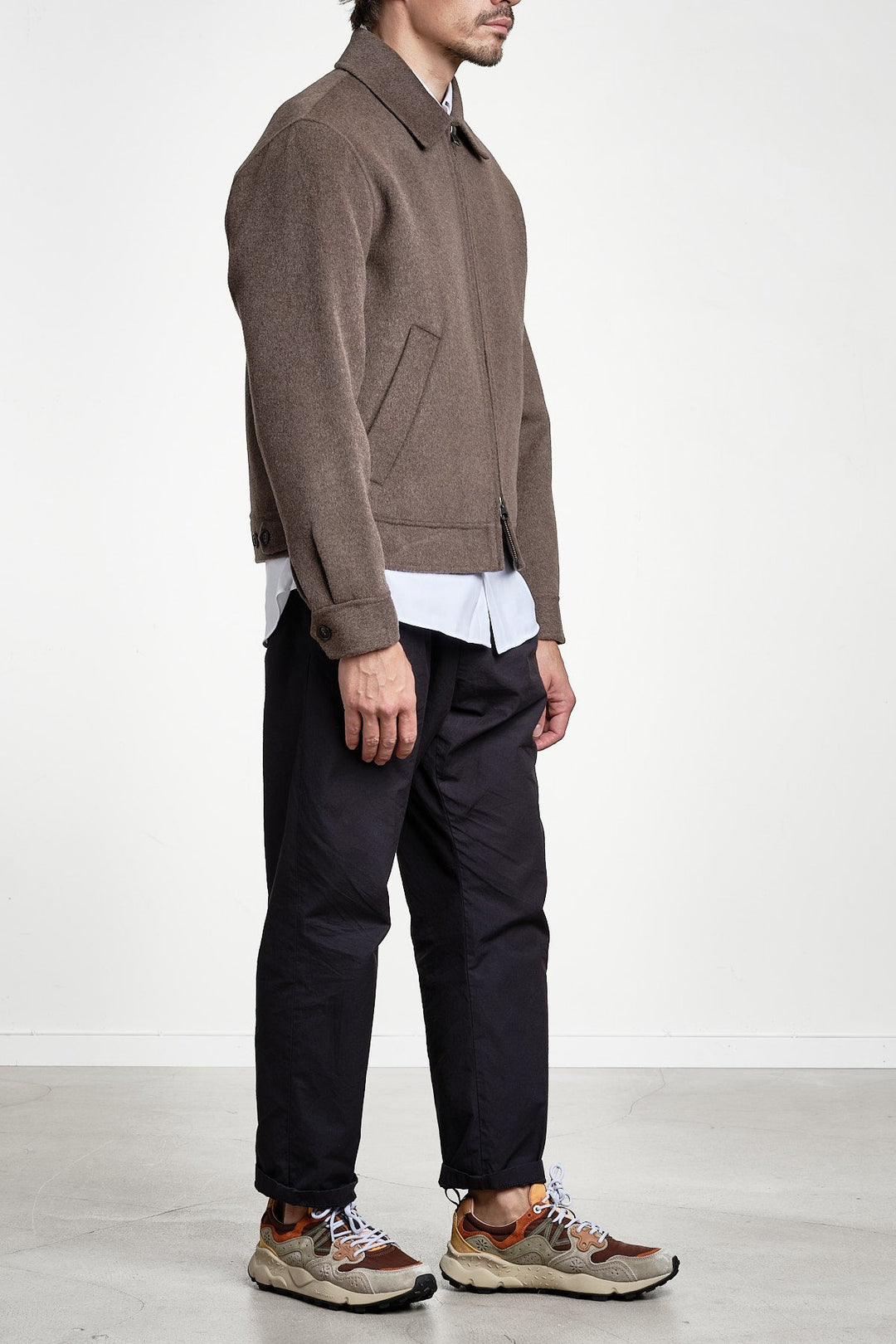 Handstitched Jacket Shadow Brown – GANT, detalj