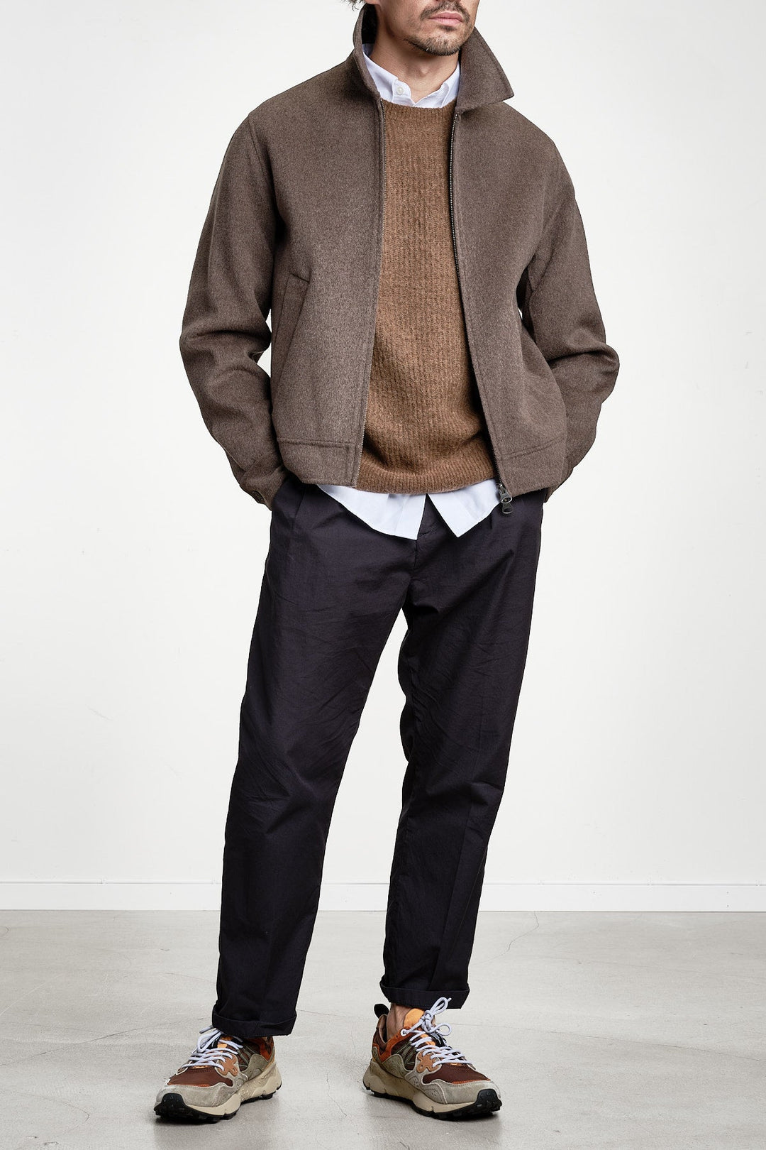Handstitched Jacket Shadow Brown – GANT, detalj
