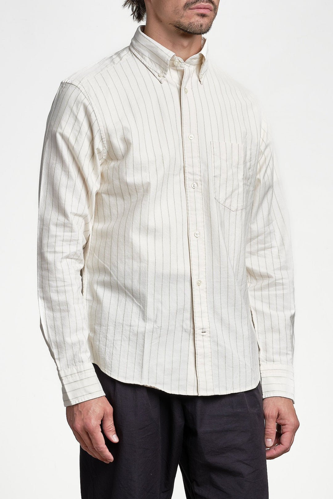 Reg Archive Oxford Stripe Shirt Cream – GANT, sidan